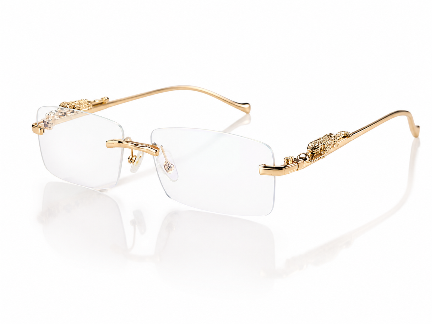 Chrome Aura Rimless Glasses