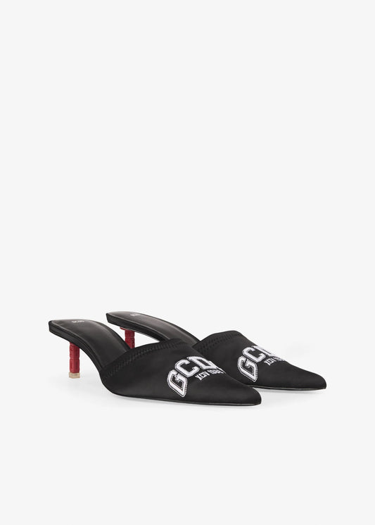 Geometric Block Heel Mule