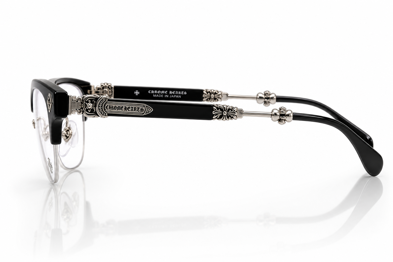 2N Half Chrome Heart Glasses