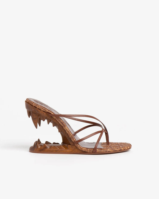 Raffia Link Detail Sandals