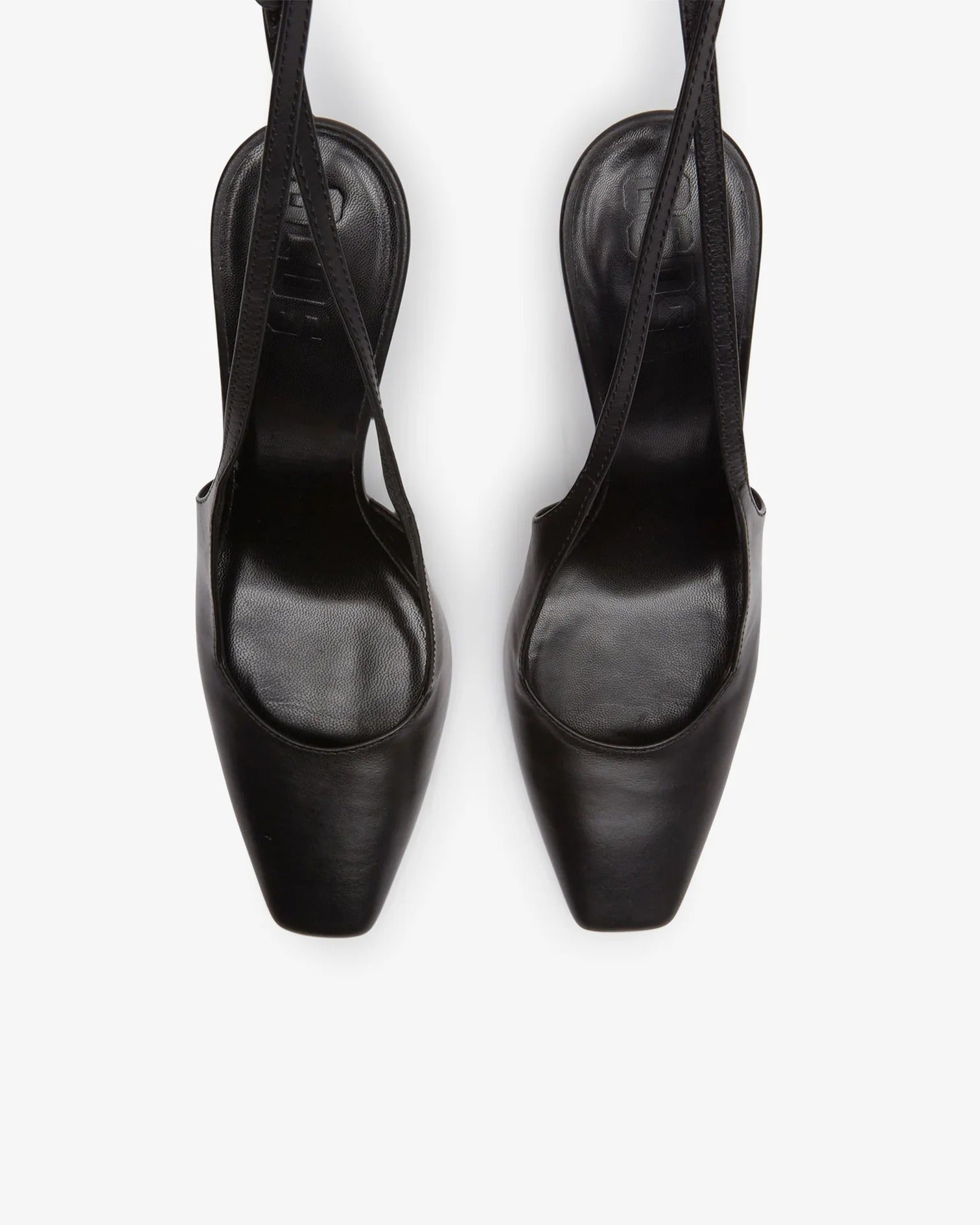 Leather Logo Chain Slingback