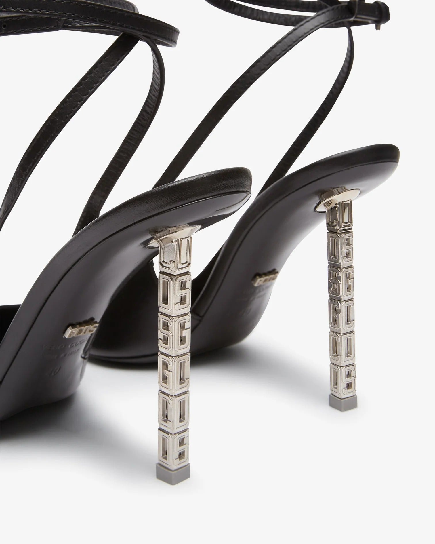 Leather Logo Chain Slingback