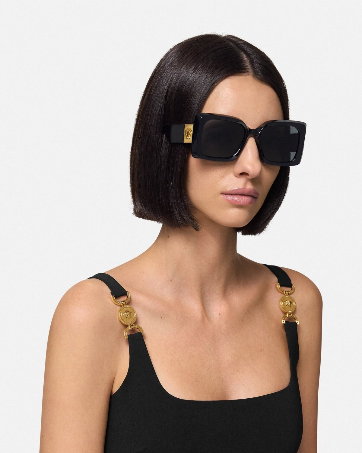 Medusa Plaque Maxi Sunglasses