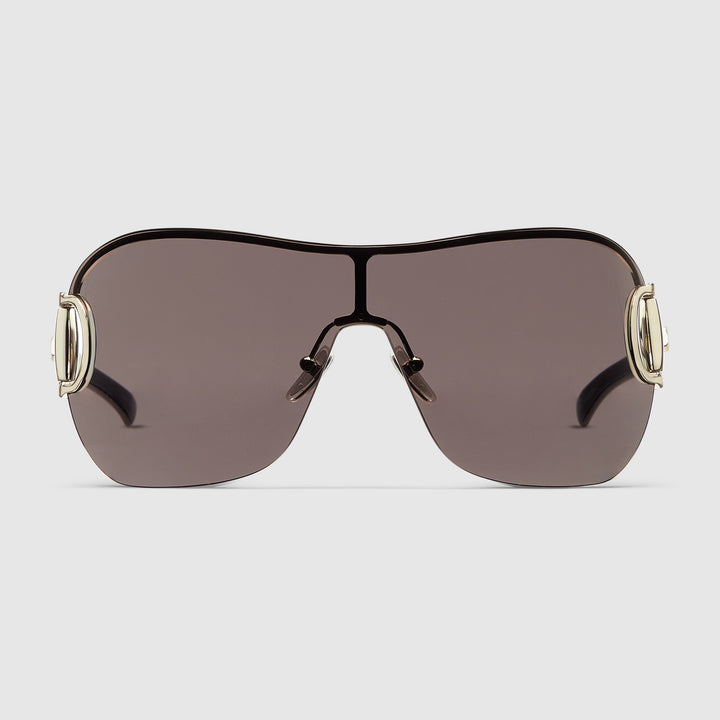Futuristic Rimless Shield Sunglasses